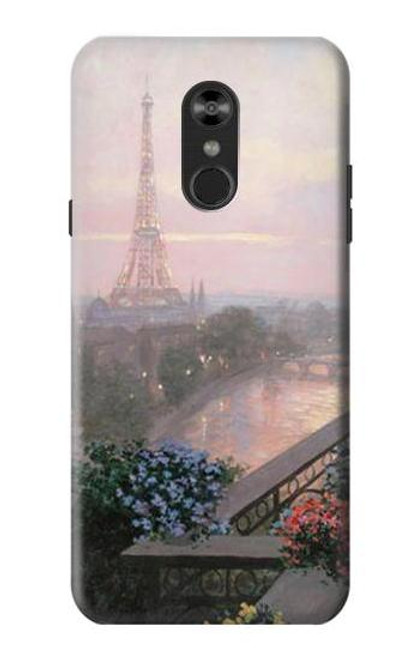 W1443 Terrace in Paris Eifel Hard Case and Leather Flip Case For LG Q Stylo 4, LG Q Stylus