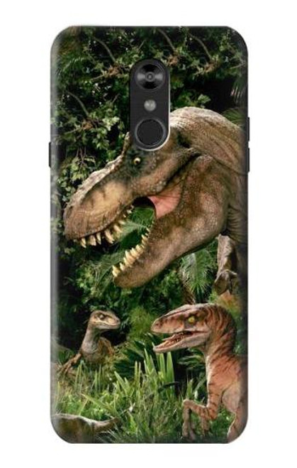 W1452 Trex Raptor Dinosaur Hard Case and Leather Flip Case For LG Q Stylo 4, LG Q Stylus