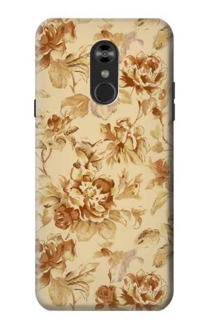 W2180 Flower Floral Vintage Pattern Hard Case and Leather Flip Case For LG Q Stylo 4, LG Q Stylus