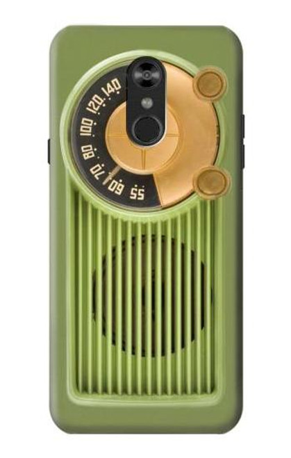 W2656 Vintage Bakelite Radio Green Hard Case and Leather Flip Case For LG Q Stylo 4, LG Q Stylus