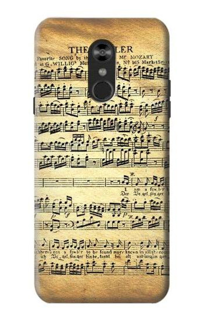 W2667 The Fowler Mozart Music Sheet Hard Case and Leather Flip Case For LG Q Stylo 4, LG Q Stylus
