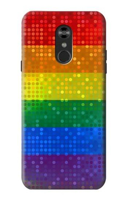 W2683 Rainbow LGBT Pride Flag Hard Case and Leather Flip Case For LG Q Stylo 4, LG Q Stylus