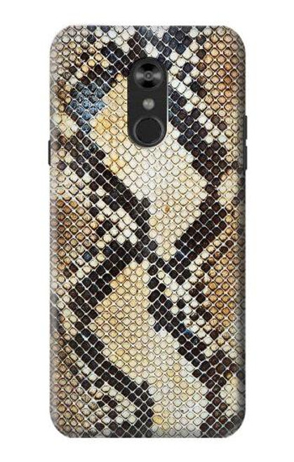 W2703 Snake Skin Texture Graphic Printed Hard Case and Leather Flip Case For LG Q Stylo 4, LG Q Stylus