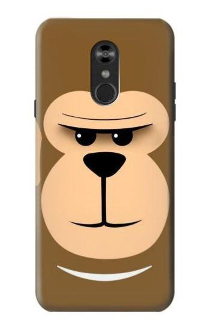 W2721 Cute Grumpy Monkey Cartoon Hard Case and Leather Flip Case For LG Q Stylo 4, LG Q Stylus