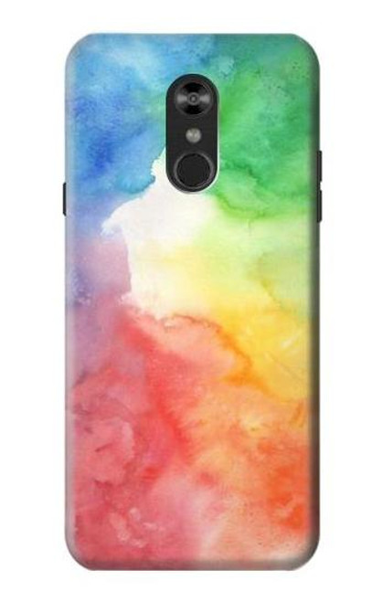 W2945 Colorful Watercolor Hard Case and Leather Flip Case For LG Q Stylo 4, LG Q Stylus