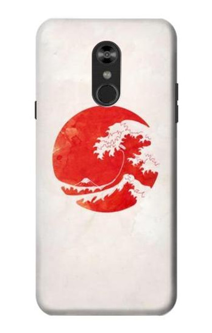 W3237 Waves Japan Flag Hard Case and Leather Flip Case For LG Q Stylo 4, LG Q Stylus