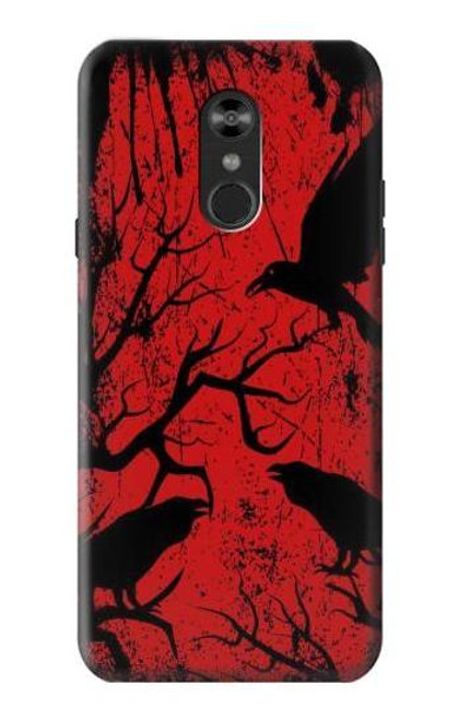 W3325 Crow Black Blood Tree Hard Case and Leather Flip Case For LG Q Stylo 4, LG Q Stylus