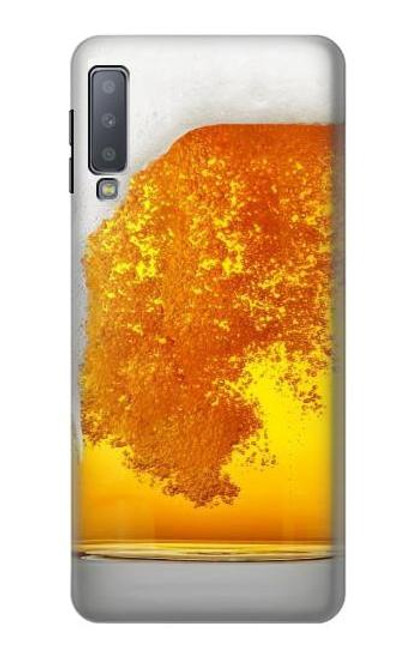 W2391 Beer Glass Hard Case and Leather Flip Case For Samsung Galaxy A7 (2018)