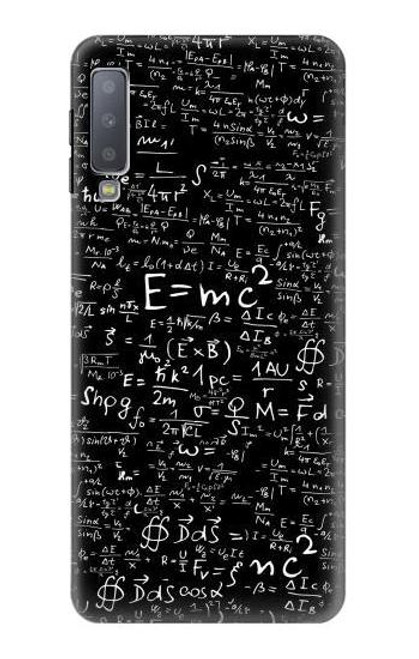 W2574 Mathematics Physics Blackboard Equation Hard Case and Leather Flip Case For Samsung Galaxy A7 (2018)