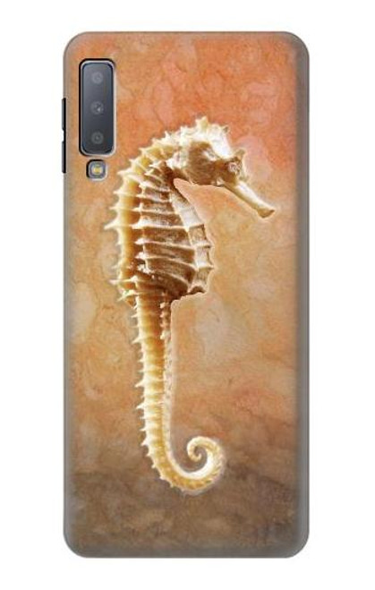 W2674 Seahorse Skeleton Fossil Hard Case and Leather Flip Case For Samsung Galaxy A7 (2018)