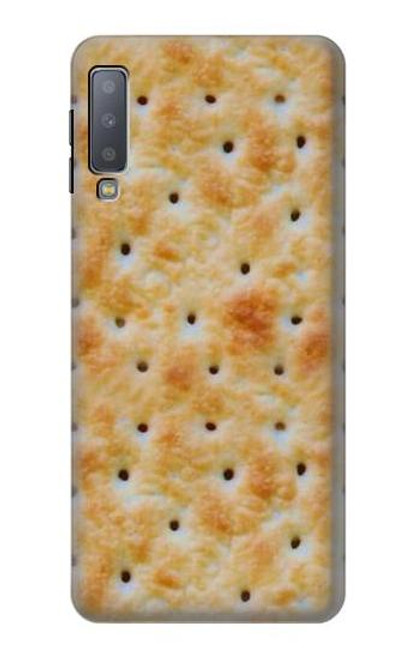 W2987 Cream Cracker Biscuits Hard Case and Leather Flip Case For Samsung Galaxy A7 (2018)