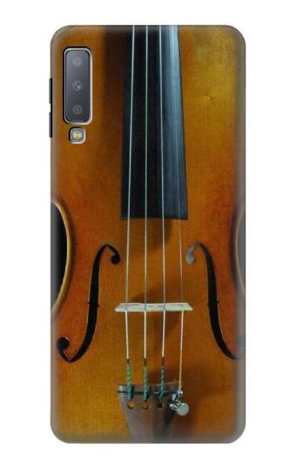 W3234 Violin Hard Case and Leather Flip Case For Samsung Galaxy A7 (2018)