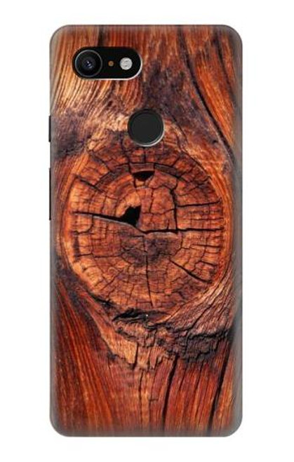 W0603 Wood Graphic Printed Hard Case and Leather Flip Case For Google Pixel 3