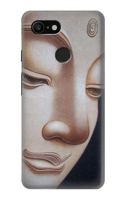 W1255 Buddha Face Hard Case and Leather Flip Case For Google Pixel 3