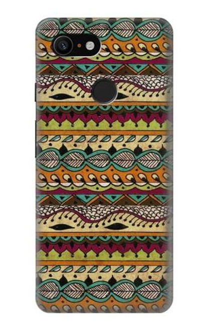 W2860 Aztec Boho Hippie Pattern Hard Case and Leather Flip Case For Google Pixel 3