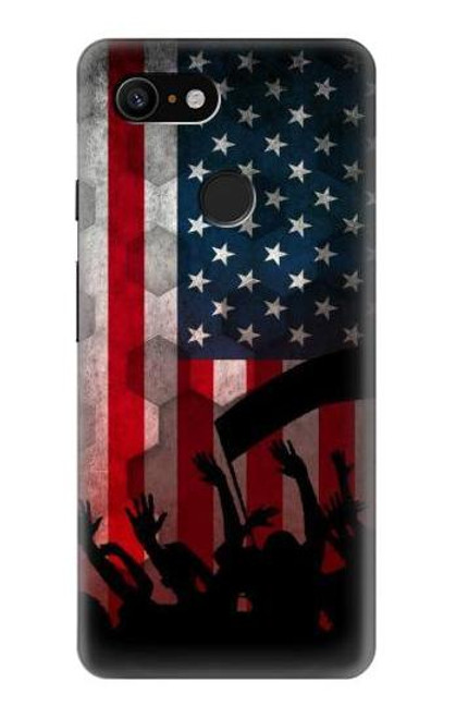 W2989 USA America Soccer Copa 2016 Hard Case and Leather Flip Case For Google Pixel 3