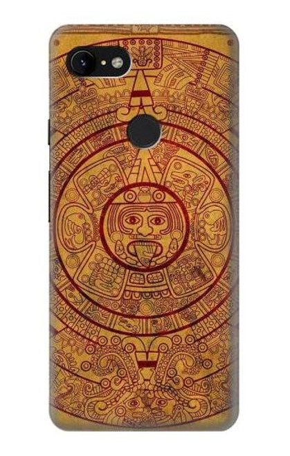 W0692 Mayan Calendar Hard Case and Leather Flip Case For Google Pixel 3 XL