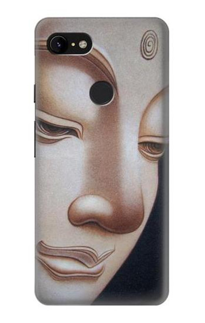 W1255 Buddha Face Hard Case and Leather Flip Case For Google Pixel 3 XL