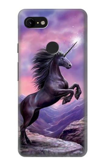 W1461 Unicorn Fantasy Horse Hard Case and Leather Flip Case For Google Pixel 3 XL