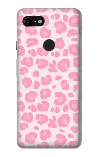 W2213 Pink Leopard Pattern Hard Case and Leather Flip Case For Google Pixel 3 XL