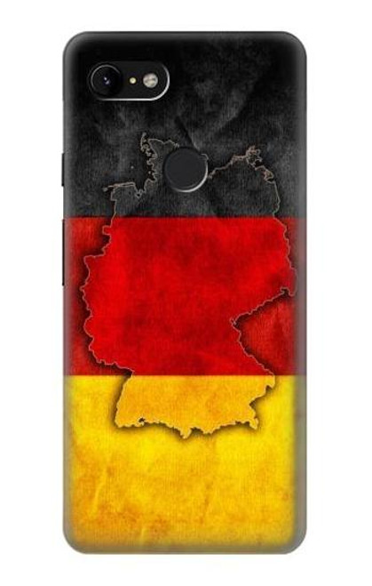 W2935 Germany Flag Map Hard Case and Leather Flip Case For Google Pixel 3 XL