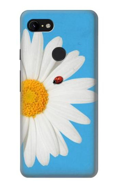 W3043 Vintage Daisy Lady Bug Hard Case and Leather Flip Case For Google Pixel 3 XL