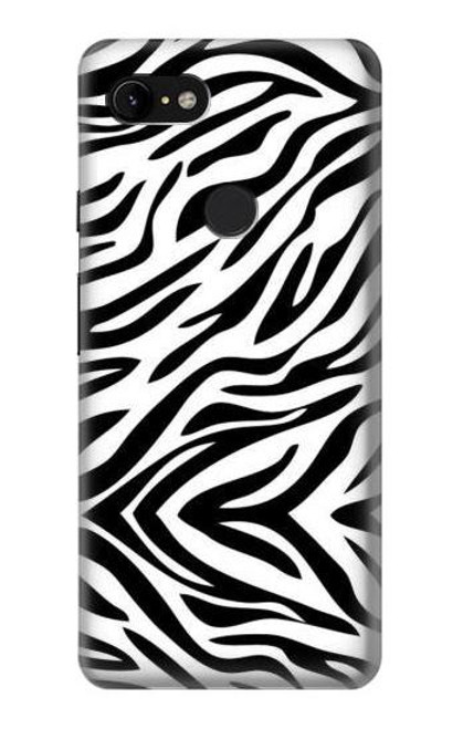 W3056 Zebra Skin Texture Graphic Printed Hard Case and Leather Flip Case For Google Pixel 3 XL