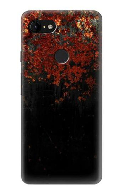 W3071 Rusted Metal Texture Graphic Hard Case and Leather Flip Case For Google Pixel 3 XL