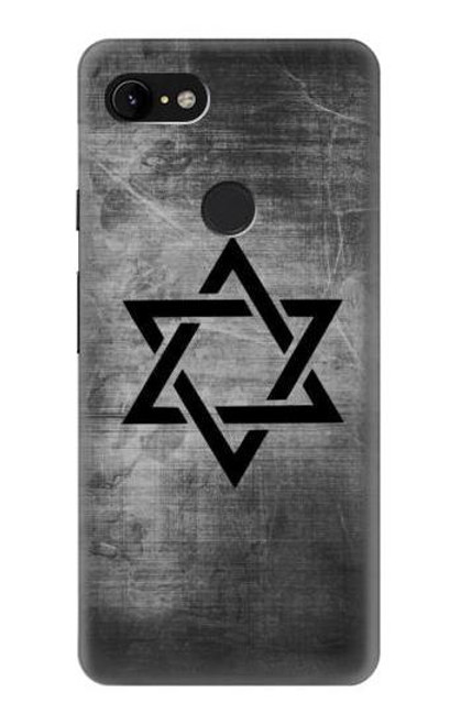 W3107 Judaism Star of David Symbol Hard Case and Leather Flip Case For Google Pixel 3 XL