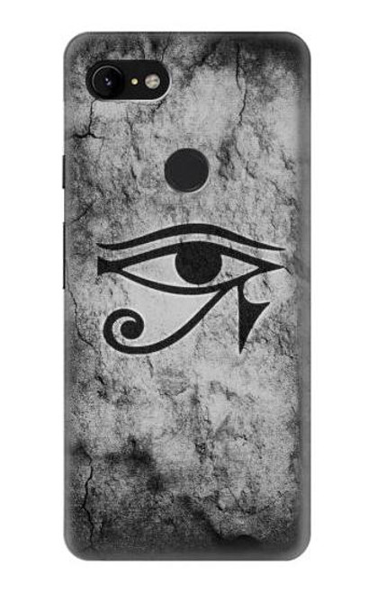 W3108 Ancient Egyptian Sun Eye Of Horus Hard Case and Leather Flip Case For Google Pixel 3 XL