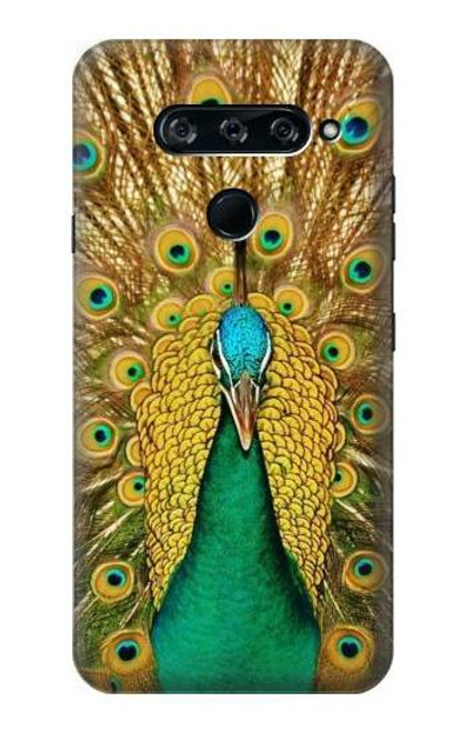 W0513 Peacock Hard Case and Leather Flip Case For LG V40, LG V40 ThinQ