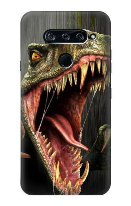 W0923 T-Rex Dinosaur Hard Case and Leather Flip Case For LG V40, LG V40 ThinQ