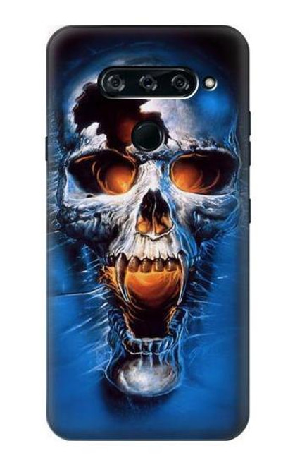 W1462 Vampire Skull Hard Case and Leather Flip Case For LG V40, LG V40 ThinQ