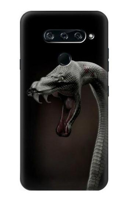 W1597 Black Mamba Snake Hard Case and Leather Flip Case For LG V40, LG V40 ThinQ