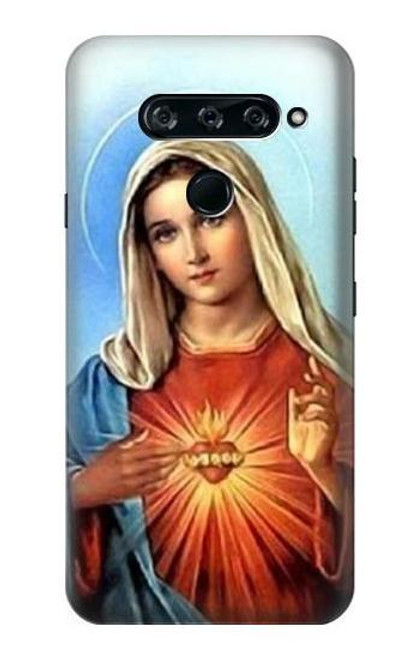 W2420 The Virgin Mary Santa Maria Hard Case and Leather Flip Case For LG V40, LG V40 ThinQ