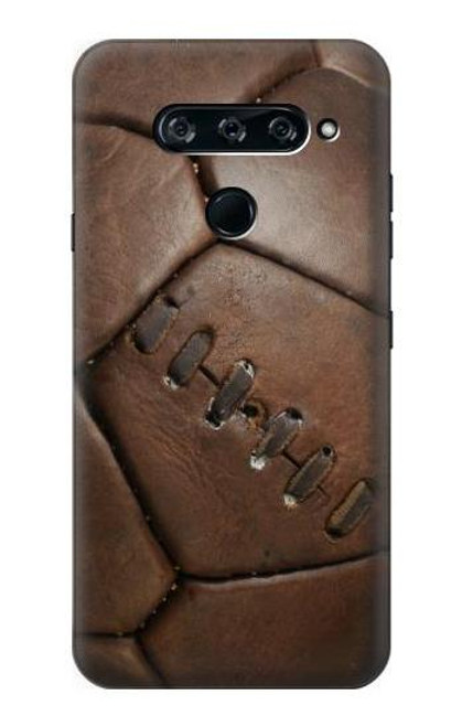 W2661 Leather Soccer Football Graphic Hard Case and Leather Flip Case For LG V40, LG V40 ThinQ