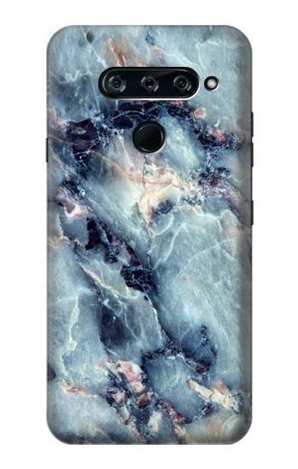 W2689 Blue Marble Texture Graphic Printed Hard Case and Leather Flip Case For LG V40, LG V40 ThinQ