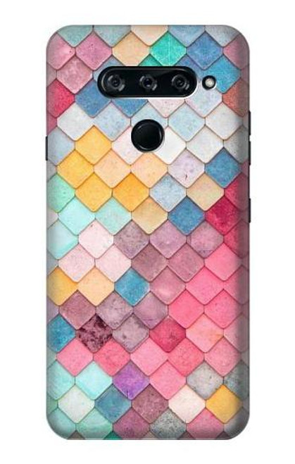 W2947 Candy Minimal Pastel Colors Hard Case and Leather Flip Case For LG V40, LG V40 ThinQ