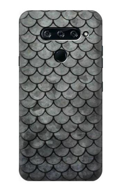 W2950 Silver Fish Scale Hard Case and Leather Flip Case For LG V40, LG V40 ThinQ