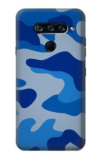 W2958 Army Blue Camo Camouflage Hard Case and Leather Flip Case For LG V40, LG V40 ThinQ