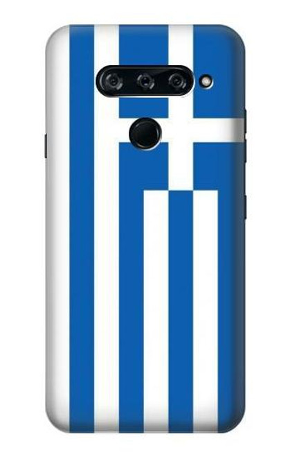 W3102 Flag of Greece Hard Case and Leather Flip Case For LG V40, LG V40 ThinQ