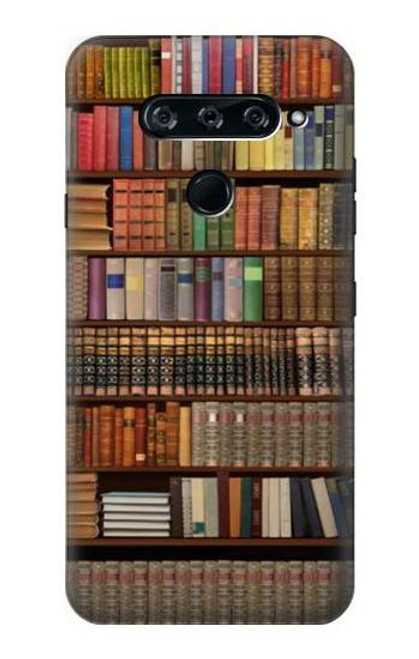 W3154 Bookshelf Hard Case and Leather Flip Case For LG V40, LG V40 ThinQ