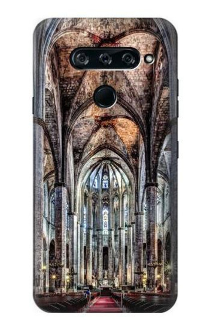 W3210 Santa Maria Del Mar Cathedral Hard Case and Leather Flip Case For LG V40, LG V40 ThinQ