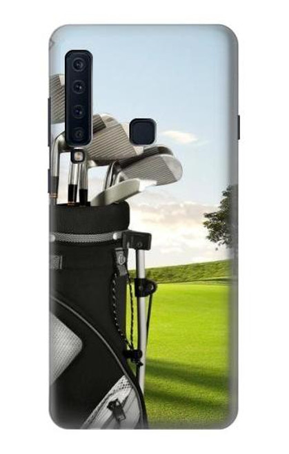 W0067 Golf Hard Case and Leather Flip Case For Samsung Galaxy A9 (2018), A9 Star Pro, A9s