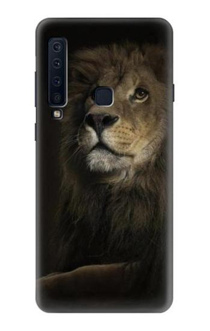 W0472 Lion Hard Case and Leather Flip Case For Samsung Galaxy A9 (2018), A9 Star Pro, A9s