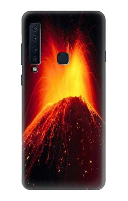 W0745 Volcano Lava Hard Case and Leather Flip Case For Samsung Galaxy A9 (2018), A9 Star Pro, A9s