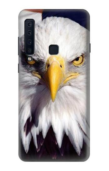 W0854 Eagle American Hard Case and Leather Flip Case For Samsung Galaxy A9 (2018), A9 Star Pro, A9s