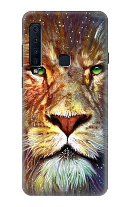 W1354 Lion Hard Case and Leather Flip Case For Samsung Galaxy A9 (2018), A9 Star Pro, A9s