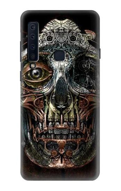 W1685 Steampunk Skull Head Hard Case and Leather Flip Case For Samsung Galaxy A9 (2018), A9 Star Pro, A9s