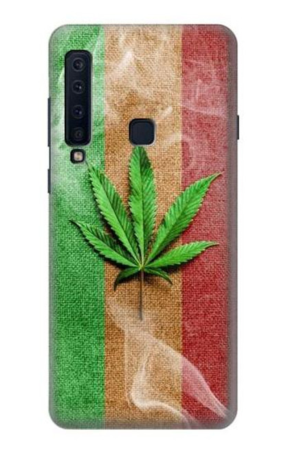 W2109 Marijuana Rasta Flag Hard Case and Leather Flip Case For Samsung Galaxy A9 (2018), A9 Star Pro, A9s